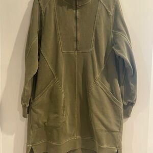 Daily Practice by Anthropologie Meru Mini Dress Olive Green XL